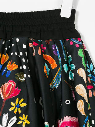 Simonetta floral pleated skirt