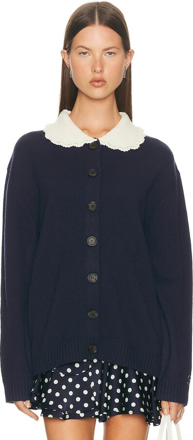 Sandy Liang Koda Cardigan in Navy