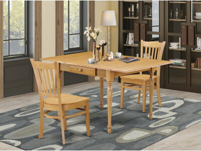 Ophelia & Co. Brookfield Drop Leaf Rubberwood Solid Wood Dining Set