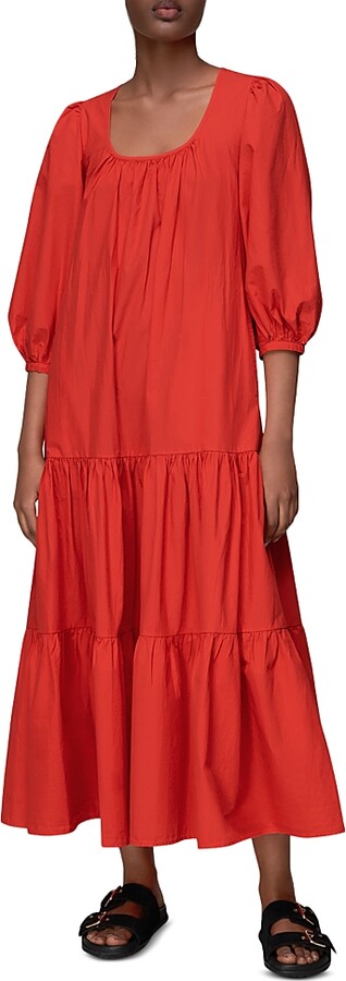 Whistles Nelly Cotton Trapeze Dress ShopStyle