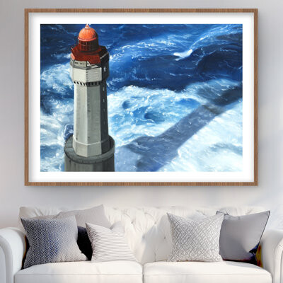 Lark Manor The headlight of jument - Coastal Blue Framed Matted Print