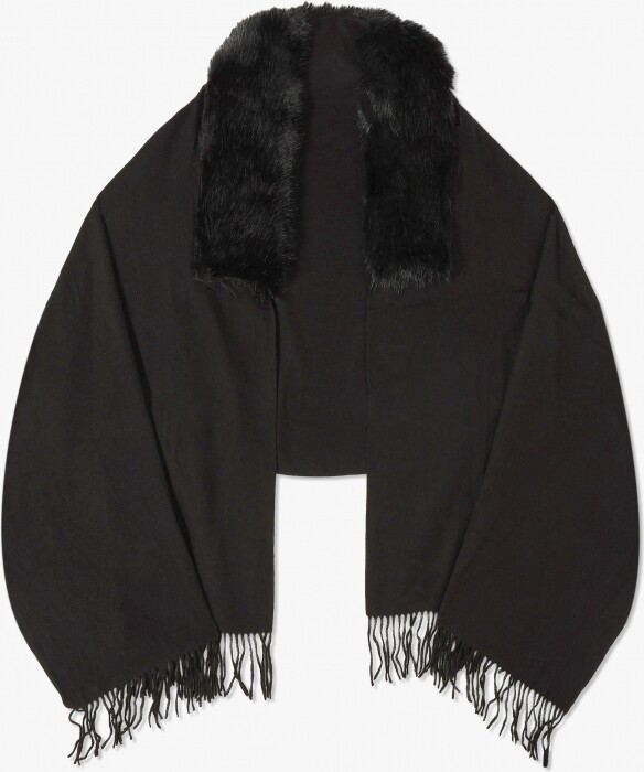 fur collar shawl
