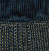 Thumbnail for your product : Bresciani Patterned Knee-Length Wool-Blend Socks