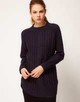 Thumbnail for your product : Vila Exclusive Cable Knit Grandad Sweater