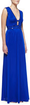 Thumbnail for your product : BCBGMAXAZRIA Juliette Sequin-Trim Cutout Jersey Gown