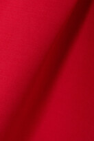 Thumbnail for your product : Valentino Garavani Embellished Leather-trimmed Wool And Silk-blend Mini Dress - Red