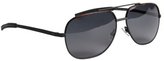 Thumbnail for your product : Christian Dior brown havana and rubber 'Dior' aviator sunglasses