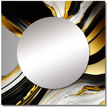Sylviane - Abstract Square Living Room Wall Mirror Art