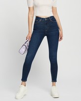 Thumbnail for your product : Topshop Women's Blue High-Waisted - Jamie Jeans - Size W32/L30 at The Iconic
