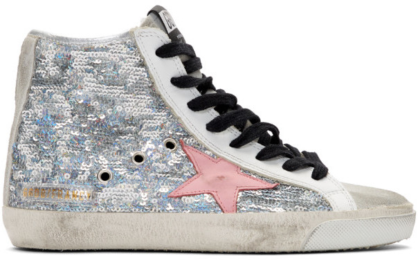 silver sequin high tops