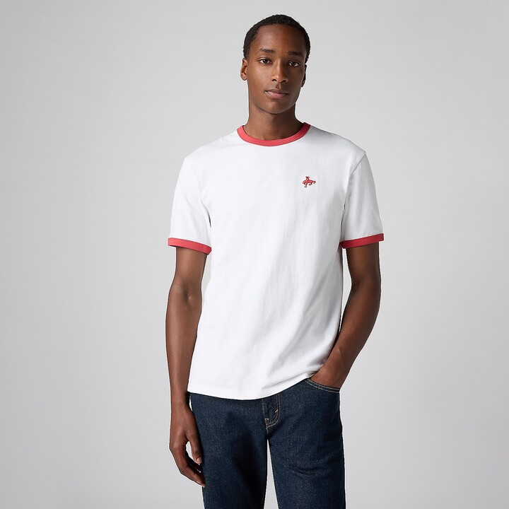 Levi's Retro Embroidered Ringer T-Shirt - Men's - Bright White