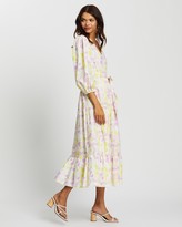Thumbnail for your product : Glamorous Women's Pink Maxi dresses - Tie-Dye Print Midi Wrap Dress - Size 10 at The Iconic