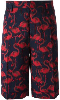 Marc Jacobs flamingo print bermuda shorts