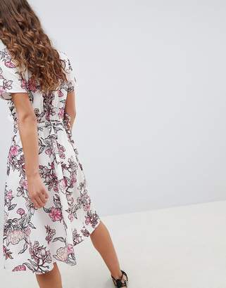 B.young Floral Printed Wrap Dress