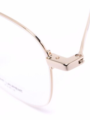 Saint Laurent Eyewear Round-Frame Metal Glasses