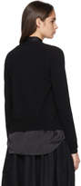 Thumbnail for your product : Comme des Garcons Black Wool Jersey Cardigan