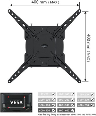 Avf Gl400 Tv Mount Flat To Wall 26 To 55