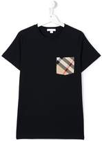 Thumbnail for your product : Burberry Kids House Check chest pocket T-shirt