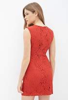 Thumbnail for your product : Forever 21 Contemporary Gathered Floral Lace Dress