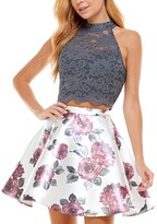 Thumbnail for your product : City Studios Juniors' Printed-Skirt 2-Pc. Fit & Flare Dress