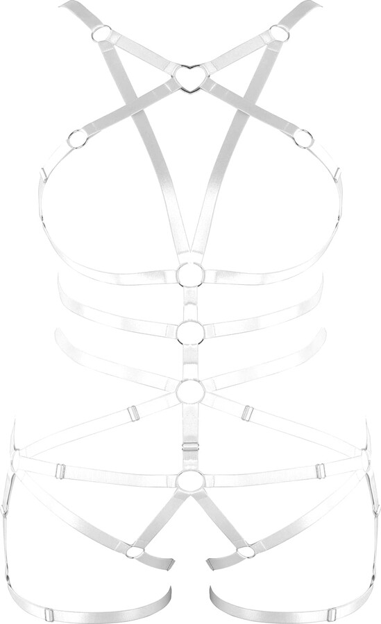 JMMHSS Plus Size Garter Belt Set Body Harness for Women Lingerie Punk