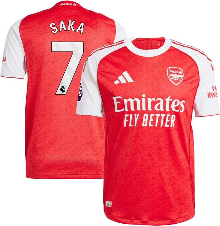 adidas Men's Bukayo Saka Red Arsenal 2025/26 Home Authentic Player Jersey