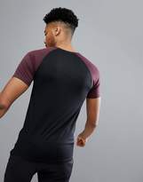 Thumbnail for your product : ASOS 4505 Tall Muscle T-Shirt With Quick Dry And Contrast Raglan
