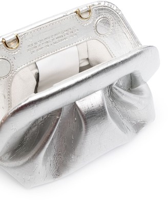 Themoire Metallic-Effect Faux-Leather Clutch Bag