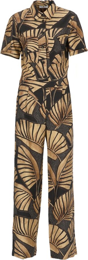 PT Torino Patterned Wide Leg Jumpsuit