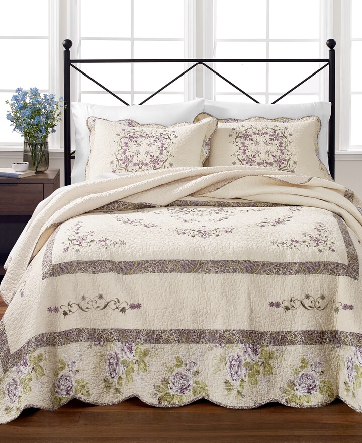 Martha Stewart Collection Midland Vine 100 Cotton Bedspread, Twin