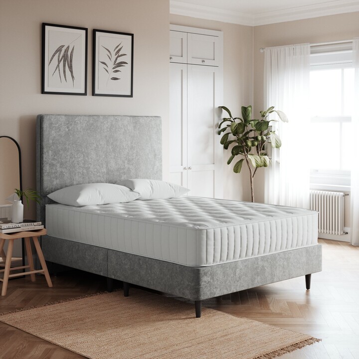 Dunelm Platform Chenille Bed Base Grey ShopStyle