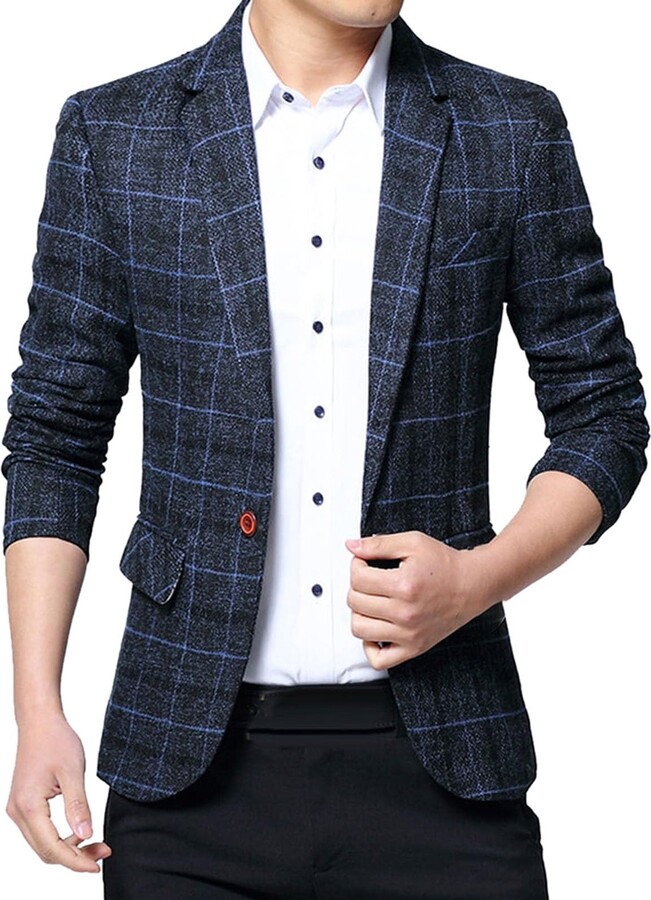 COOFANIN Mens Modern Fit Dress Suits UK Sales Clearance Suit Blazer for