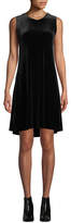 Thumbnail for your product : Norma Kamali Sleeveless Velvet V-Neck Swing Dress