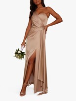 Thumbnail for your product : Chi Chi London Tasha One Shoulder Dress, Champagne