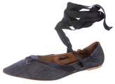 Thumbnail for your product : Tomas Maier Denim Pointed-Toe Flats w/ Tags