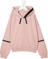 Thumbnail for your product : Moncler Enfant Logo-Trim Long-Sleeve Hoodie
