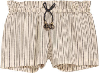 H&M Striped linen-blend shorts