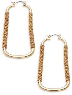 BCBGeneration Chain Wrap Crystal Square Drop Earrings