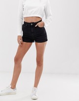 Thumbnail for your product : ASOS DESIGN DESIGN denim Ritson mom short in washed black