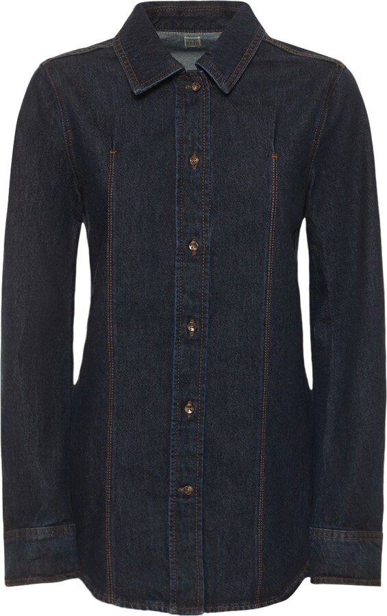 Totême Slim denim shirt ShopStyle