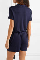 Thumbnail for your product : Ninety Percent - Tencel Playsuit - Midnight blue