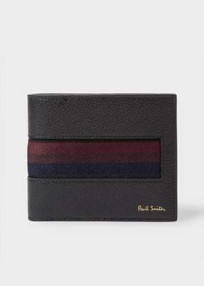 Paul Smith Men's Black 'City Webbing' Leather Billfold Wallet