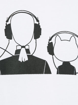 Karl Lagerfeld Paris headphone print T-shirt