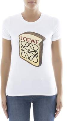 Loewe Women's White Cotton T-shirt.