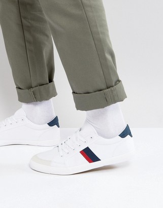 Pull&Bear Trainers With Contrast Block Stripes In White