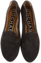 Thumbnail for your product : Rochas Nubuck Round-Toe Loafers