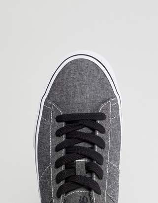 Polo Ralph Lauren Sayer Chambray Sneakers In Black