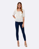 Thumbnail for your product : Forever New Ruby Frill Lace Splice Blouse