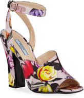 Thumbnail for your product : Prada Duchesse Little Flowers Sandals