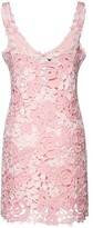 Thumbnail for your product : Blumarine Crochet Roses Cotton Mini Dress